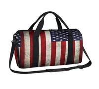 American Flag Vintage Sports Duffel Bags Flag Weekend Overnight Bag Casual Tote Holdall Travel Gym Luggage Duffel Bag for Kids Girls Boys Women Men