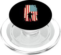 American Flag Violin Player Orchestra String Instrument PopSockets PopGrip for MagSafe