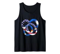 American Flag Wedding Anniversary Marriage Marshall Islands Tank Top