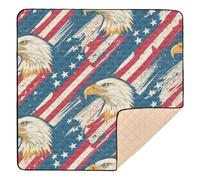 American Flag Wild Bird Soft Foam Baby Playmat for Indoor Outdoor 1-Piecing Infant Play Mat for Baby Kids Toddlers Infants, 50'' x 50''