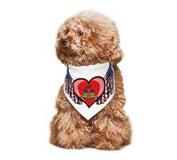 American Flag Wings with Coat of Arms of Haiti Puppy Bandana Dog and Cat Bandanas Summer Dog Scarf for Small Medium Large Dogs Breathable Soft Comfortable Pet Apparel Accessories 30x70cm