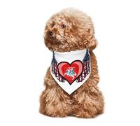 American Flag Wings with Coat of Arms of Lithuania Puppy Bandana Dog and Cat Bandanas Summer Dog Scarf for Small Medium Large Dogs Breathable Soft Comfortable Pet Apparel Accessories 30x70cm