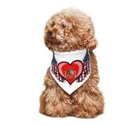 American Flag Wings with Coat of Arms of Spain Puppy Bandana Dog and Cat Bandanas Summer Dog Scarf for Small Medium Large Dogs Breathable Soft Comfortable Pet Apparel Accessories 30x70cm