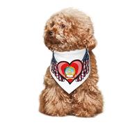 American Flag Wings with Emblem of Angola Puppy Bandana Dog and Cat Bandanas Summer Dog Scarf for Small Medium Large Dogs Breathable Soft Comfortable Pet Apparel Accessories 30x70cm