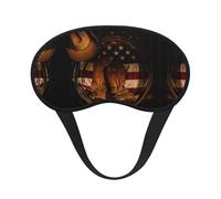 American Flag with Cowboy Boots Print Sleep Eye Mask Light Blocking Soft and Comfortable Night Eye Blinder for Women Men for Sleeping Travel Night Shift