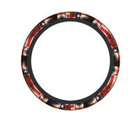 American Flag With Cowboy Boots Print Steering Wheel Cover Non-Slip All Seasons Protection Comfortable Cars Accessory