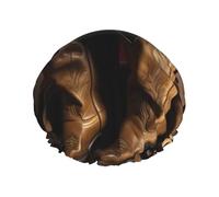 American Flag with Cowboy Boots Shower Caps for Women Reusable Waterproof Shower Bonnet Large Elastic Bath Caps Double Layers Bathing Hair Caps Designed for all Hair Lengths with PEVA Lining