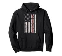 American Flag with Paws, The Dog Father, Patriotic Dog Dad Pullover Hoodie