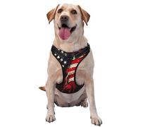 American Flag With Stars No Pull Dog Harness Adjustable Reflective Oxford Easy Control Medium Large Dog Harness