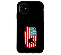 American Flag Wrestler Wrestling Takedown Combat Sports Case for iPhone 11