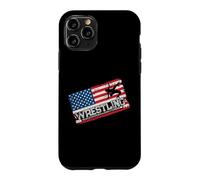 American Flag Wrestling Fan Vintage Wrestler School Coach Case for iPhone 11 Pro
