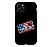 American Flag Wrestling Fan Vintage Wrestler School Coach Case for iPhone 11 Pro Max