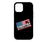American Flag Wrestling Fan Vintage Wrestler School Coach Case for iPhone 12/12 Pro
