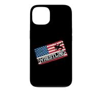 American Flag Wrestling Fan Vintage Wrestler School Coach Case for iPhone 13