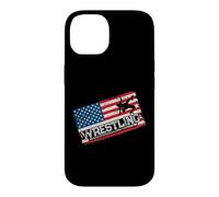 American Flag Wrestling Fan Vintage Wrestler School Coach Case for iPhone 14