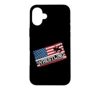 American Flag Wrestling Fan Vintage Wrestler School Coach Case for iPhone 16 Plus