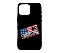 American Flag Wrestling Fan Vintage Wrestler School Coach Case for iPhone 16 Pro Max