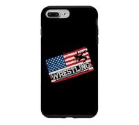 American Flag Wrestling Fan Vintage Wrestler School Coach Case for iPhone 7 Plus/8 Plus