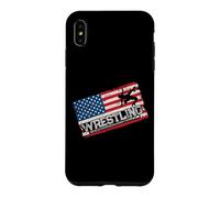 American Flag Wrestling Fan Vintage Wrestler School Coach Case for iPhone XS Max