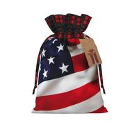 American Flag1 Print Gift Decor Bags Drawstring Reusable Party Favors Pouches Seasonal Celebrations
