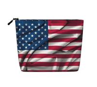 American Flag2 Print Makeup Bag, Toiletry Organizer,One Pack for Multiple Daily Uses, Business Trip Companion