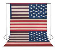 American Flags Backdrop Background for Photography High Density Polyester Fabric Background Banner Seamless Photo Booth Prop Backdrop 56"x118" for Birthday Party Decor Photoshoot Banner Props