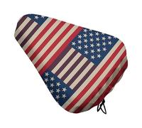 American Flags Bike Seat Rain Cover Waterproof Dustproof Bikes Saddle Cushion Soft Bicycle Seat Pad Covers with Drawstring for Men Women