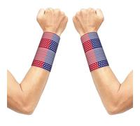 American Flags Stretch Wrist Support Wristband, Breathable Sports Wrist Wrap, Elastic Wristbands For Basketball Tennis Gym