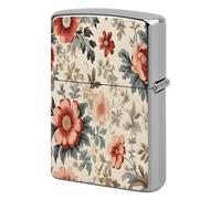American Flower Metal Lighter Case, Funny Lighter Cover Double-Side Print Vintage Cool Lighters Sleeve Lighters Accessories for Zippo Men Dad Husband Collect