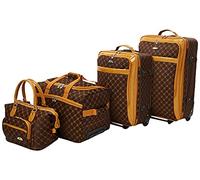American Flyer Luggage Signature 4 Piece Set, Chocolate Gold, One Size