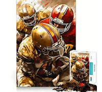 American Football Action Jigsaw Puzzles for Teenagers 1000 Mental Fun Game Clean Seamless Connection Engaging Way to Pass Free Hours (50x75cm)