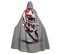 American Football Adult Halloween Party Cloak-Stylish Pumpkin Theme Hooded Wizard Robe Cosplay Costumes Black