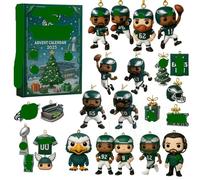 American Football Advent Calendar 2025 24 Days Countdown Calendar 24PC Acrylic Christmas Tree Decorations for Fans