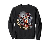 American Football - American Flag Skull - Game Day Sweatshirt