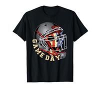 American Football - American Flag Skull - Game Day T-Shirt