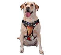 American Football Bursting Through Flag No Pull Dog Harness Adjustable Reflective Oxford Easy Control Medium Large Dog Harness