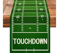 American Football Court Table Runner Touch Down Seasonal Spring Fall Kitchen Dining Linen Table Decoration for Indoor Outdoor Home Party Dinner 13x72 Inch