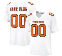 American Football Custom Jersey for Men Women Youth Breathable Sports T-Shirts Rugby Uniform Moisture Wicking Active Tops Personalised Name Number Team Name Logo Jerseys Customise 1-21