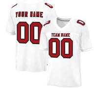 American Football Custom Jersey for Men Women Youth Breathable Sports T-Shirts Rugby Uniform Moisture Wicking Active Tops Personalised Name Number Team Name Logo Jerseys Customise 1-16