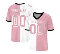 American Football Custom Jersey for Men Women Youth Breathable Sports T-Shirts Rugby Uniform Moisture Wicking Active Tops Personalised Name Number Team Name Logo Jerseys Customise 2-3