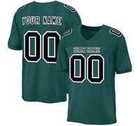American Football Custom Jersey for Men Women Youth Breathable Sports T-Shirts Rugby Uniform Moisture Wicking Active Tops Personalised Name Number Team Name Logo Jerseys Customise 1-8