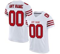 American Football Custom Jersey for Men Women Youth Personalised Name Number Team Name Logo Jerseys Customise Sports T-Shirts Quick Dry Rugby Uniform Moisture Wicking Active Tops 29