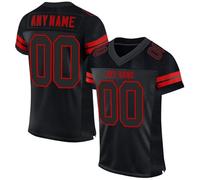 American Football Custom Jersey for Men Women Youth Personalised Name Number Team Name Logo Jerseys Customise Sports T-Shirts Quick Dry Rugby Uniform Moisture Wicking Active Tops 6