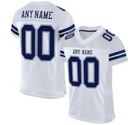 American Football Custom Jersey for Men Women Youth Personalised Name Number Team Name Logo Jerseys Customise Sports T-Shirts Quick Dry Rugby Uniform Moisture Wicking Active Tops 26