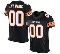 American Football Custom Jersey for Men Women Youth Personalised Name Number Team Name Logo Jerseys Customise Sports T-Shirts Quick Dry Rugby Uniform Moisture Wicking Active Tops 3
