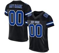 American Football Custom Jersey for Men Women Youth Personalised Name Number Team Name Logo Jerseys Customise Sports T-Shirts Quick Dry Rugby Uniform Moisture Wicking Active Tops 1
