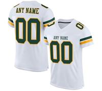 American Football Custom Jersey for Men Women Youth Personalised Team Name Number Personalized Sports T Shirt Quick Dry Breathable White
