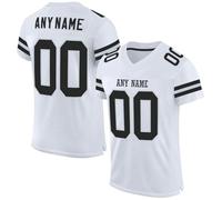 American Football Custom Jersey for Men Women Youth Personalised Team Name Number Personalized Sports T Shirt Quick Dry Breathable White