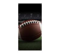 American Football Door Cover Spring Summer Hanging Flag Porch Sign Outdoor Seasonal Holiday Yard Decor for Front Door and Porch