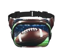 American Football Fanny Pack For Women Waterproof Adjustable Belt Bags Waist Pack Fashion Casual Crossbody Bags Bum Bag For Running Workout Hiking Traveling, Black, One Size